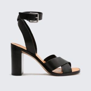 Dolce Vita Black Cross-Strap Block Heel Sandal